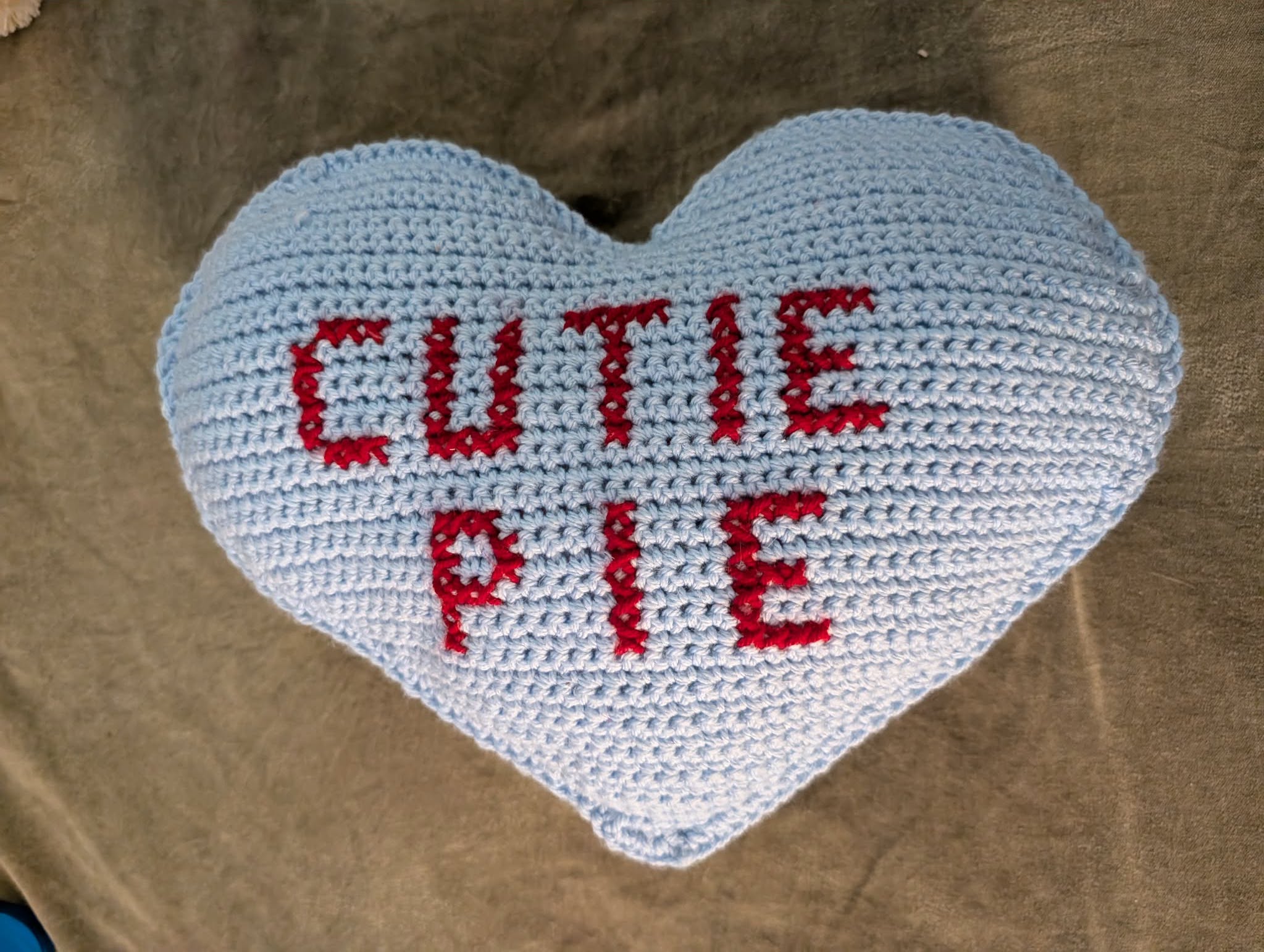 Conversation Heart Pillow
